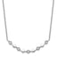 Sterling Silver Rhodium-plated Polished CZ Diamond Shapes 17.75in Necklace