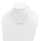 Sterling Silver CZ Dragonfly Bar Necklace