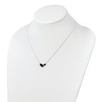 Sterling Silver Faceted Onyx Necklace
