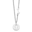 Sterling Silver Rhodium-plated Puppy and Bone w/1 in Ext Necklace