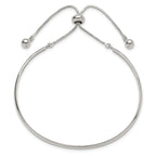 Sterling Silver Polished Bar Adjustable Bracelet