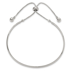 Sterling Silver Polished Bar Adjustable Bracelet