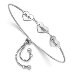 Sterling Silver RH-plated Enamel MOTHER/DAUGHTER/FRIENDS Bracelet