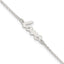 Sterling Silver Polished LOVE 9in Plus 1in ext. Anklet