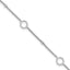 Sterling Silver Rhodium-Rhodium-Plated Rings and Beads 9in Plus 1in ext Anklet