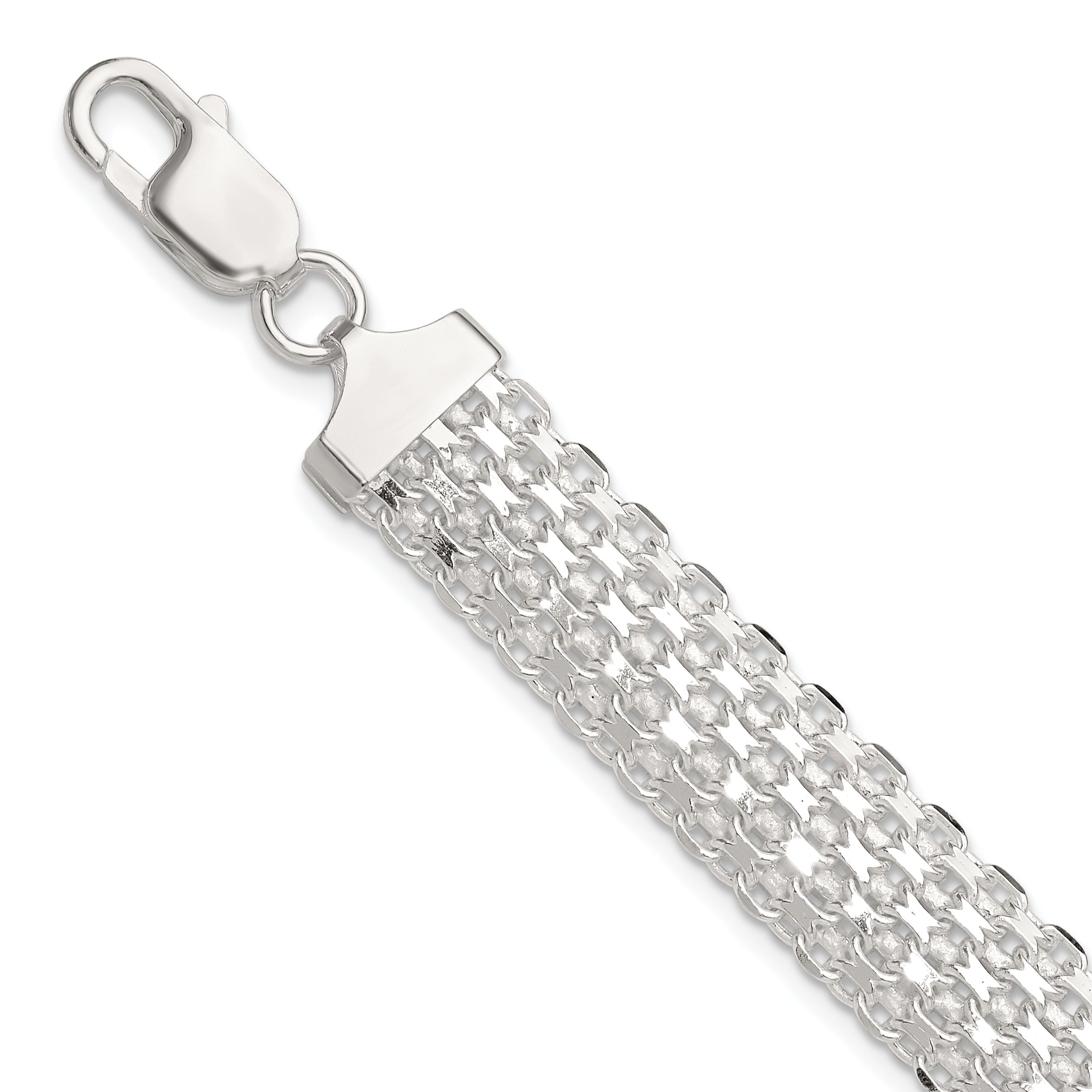 Sterling Silver Polished 11.5mm Bismark 7in Bracelet Main image