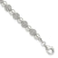 Sterling Silver Rhodium-Rhodium-Plated Polished Beaded 7.5in Bracelet