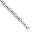 Sterling Silver Rhodium-Rhodium-Plated 6mm Beaded 7.5in Bracelet