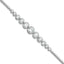 Sterling Silver Rhodium-Rhodium-Plated Polished Graduated CZ Bracelet