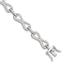 Sterling Silver Rhodium-Rhodium-Plated CZ Infinity Link Bracelet