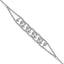 Pure Fire Sterling Silver Rhodium-Platedod-plated Fancy 7in w/1in ext CZ Bracelet