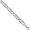 Sterling Silver Rhodium-Rhodium-Plated CZ Fancy w/1in ext. Bracelet