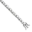 Sterling Silver Rhodium-Rhodium-Plated Polished Fancy X's CZ Tennis Bracelet