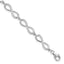 Sterling Silver Rhodium-Platedod-plated CZ Infinity Link w/1in ext. Bracelet