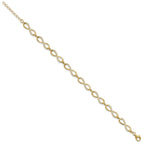 Cubic Zirconia Infinity Link Bracelet in Gold-Plated Sterling Silver - Sophia Jewelers