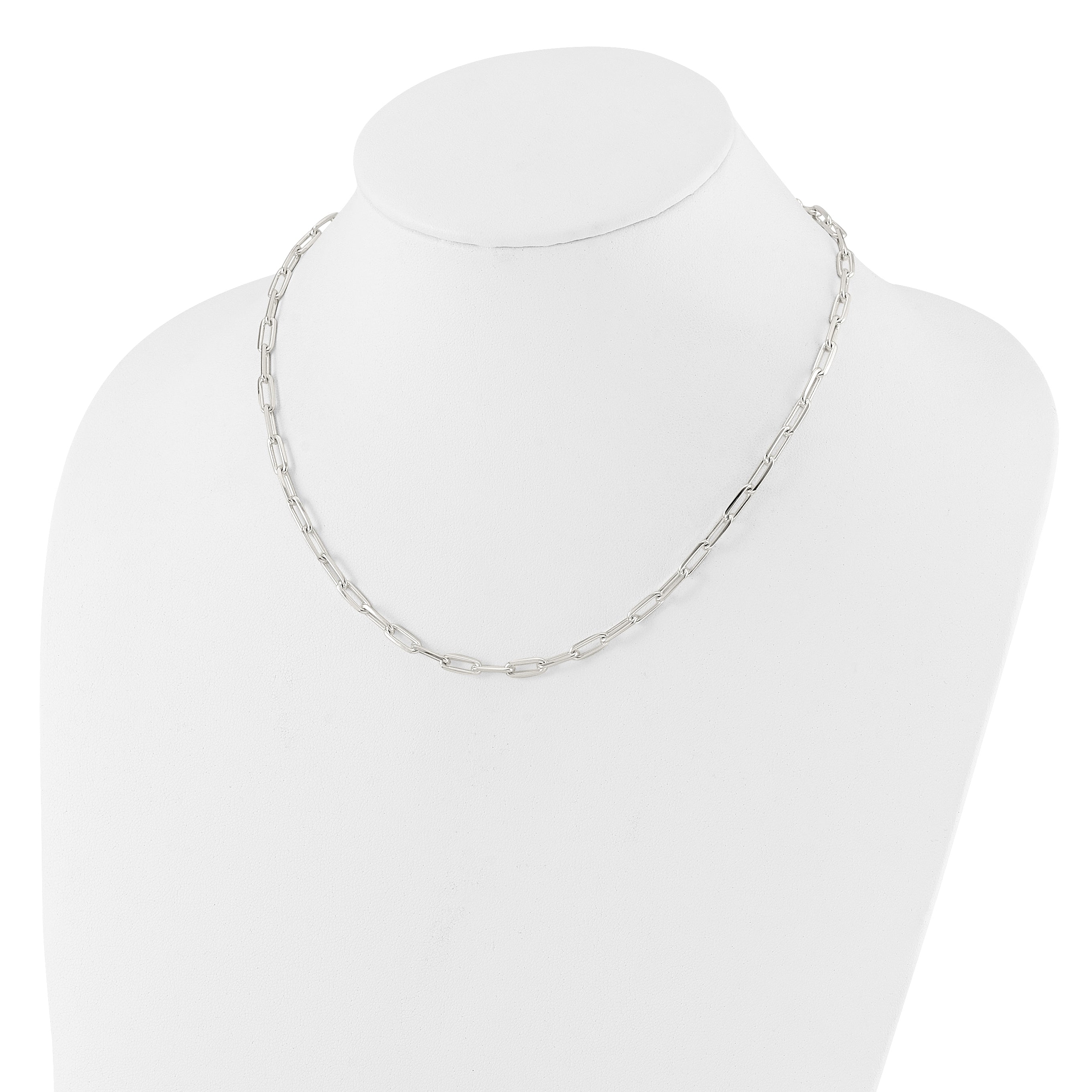 Sterling Silver 4.2mm Paperclip Link w/ ext Necklace
