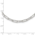 Sterling Silver 4.2mm Paperclip Link w/ ext Necklace
