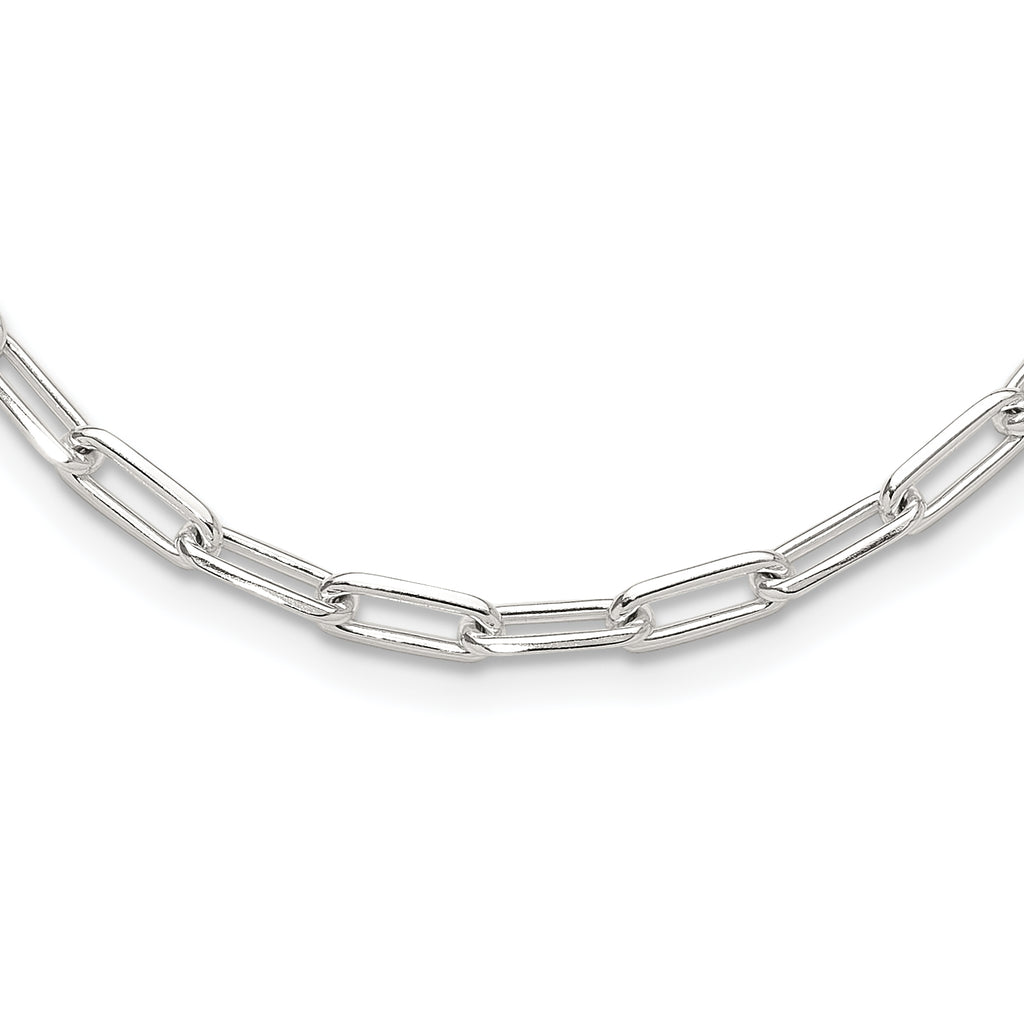Sterling Silver 4.2mm Paperclip Link w/ ext Necklace