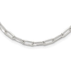 Sterling Silver 4.2mm Paperclip Link w/ ext Necklace