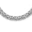 Sterling Silver Rhodium-Rhodium-Plated 8.25mm Byzantine Link 17in Necklace