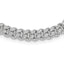 Sterling SilverRhodium-Rhodium-Plated Micro Pave CZ 6mm Curb Link 18in Necklace