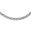 Sterling Silver Polished Rhodium-Rhodium-Plated Diamond-cut Braided Necklace