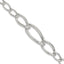 Sterling Silver Polished and Hollow Fancy Link w/.25 in ext Bracelet
