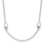 Sterling Silver Polished Fancy Beaded Link 18in Necklace