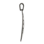 Sterling Silver Oxidize Burnished Swirl Pear Shape Pendant
