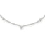 Sterling Silver E-coated CZ Stations 18in With 2in ext Necklace