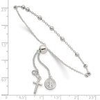 Sterling Silver St. Benedict Adjustable Rosary Bracelet