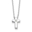 Sterling Silver Rhodium-plated CZ Cross With Extension ext. Necklace