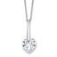 Sterling Silver Rhodium-Rhodium-Plated CZ Heart 16in With 2 Inch Extention Necklace