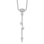 Pure Fire Sterling Silver Rhodium-Rhodium-Plated Evil Eye CZ 18in With 2 Inch Extention Necklac