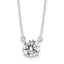 Sterling Silver Rhodium-Rhodium-Plated Polished Round 8mm CZ Necklace
