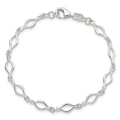 Sterling Silver 5mm Fancy Link Bracelet