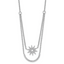 Pure Fire Sterling Silver Rhodium-Rhodium-Plated Two Strand CZ Star 16in 1.5in ext