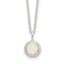 Sterling Silver E-coated Moonstone 17.75in With 2 Inch Extention Necklace