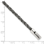 Sterling Silver Antiqued Polished 3.75mm Twisted Franco Chain 8 inch Bracelet