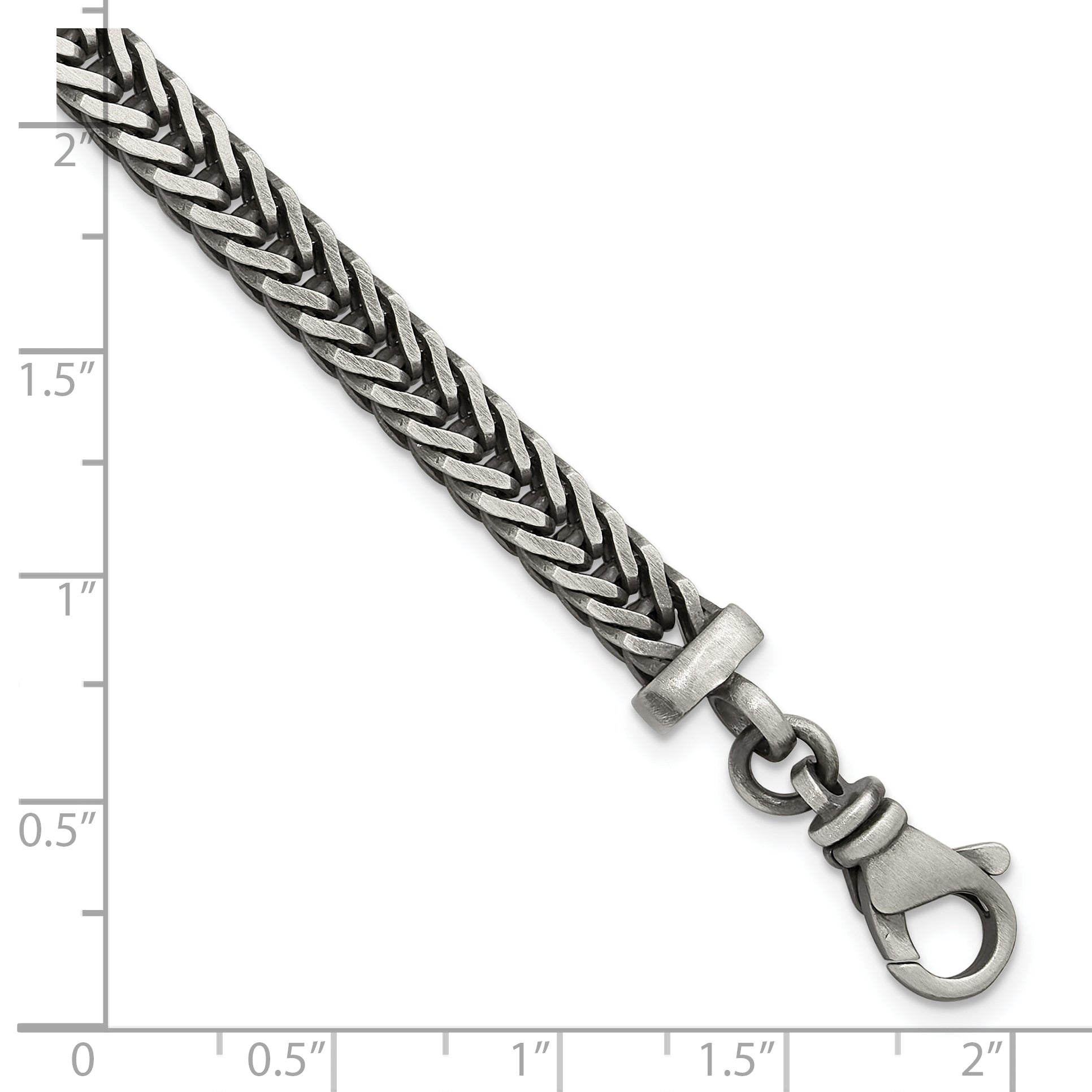 Sterling Silver Antiqued 5.5mm Franco Link Mens 8 inch Bracelet