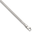 Sterling Silver Polished Fancy 3.5mm Square Snake Link 8 Inch Bracelet