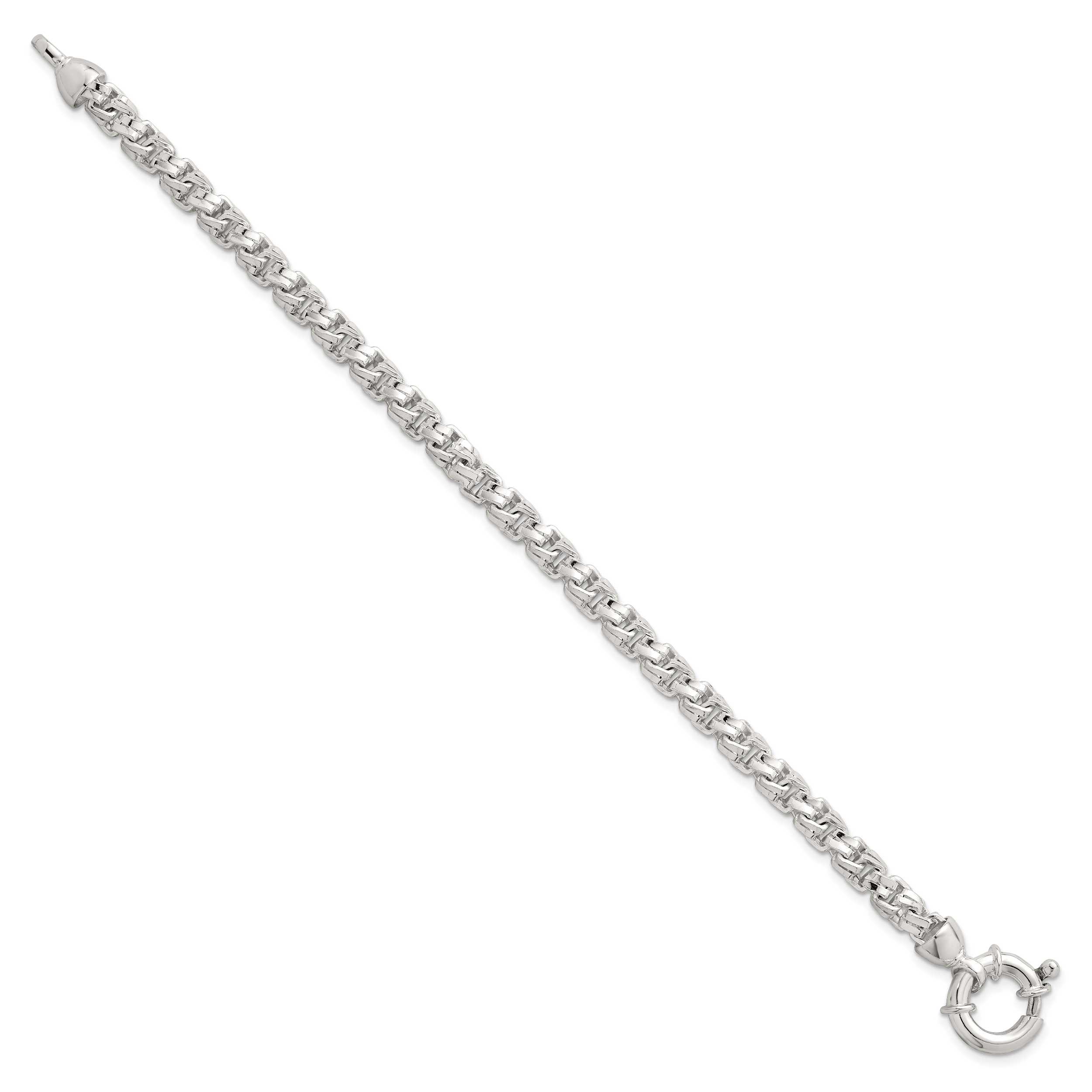 Sterling Silver Polished 5.65mm Fancy Link 7.5 Inch Bracelet Secondary image