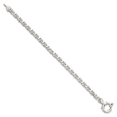Sterling Silver Polished 5.65mm Fancy Link 7.5 Inch Bracelet