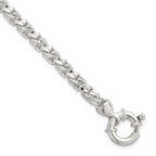 Sterling Silver Polished 5.65mm Fancy Link 7.5 Inch Bracelet