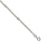 Sterling Silver Polished and Textured Beaded 7.5 inch 5-Station Bracelet