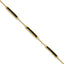 Sterling Silver Gold-plated Polished Black Enameled Bars 7 inch with 0.5 inch extension Bracelet