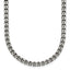Sterling Silver Antiqued Brushed 4.00mm Fancy Box Link 19.75 inch Necklace