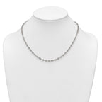 Sterling Silver Polished 4.8mm Puffed Mariner/Anchor Link 18 Inch Necklace