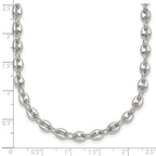 Sterling Silver Polished 4.8mm Puffed Mariner/Anchor Link 18 Inch Necklace