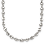 Sterling Silver Polished 4.8mm Puffed Mariner/Anchor Link 18 Inch Necklace